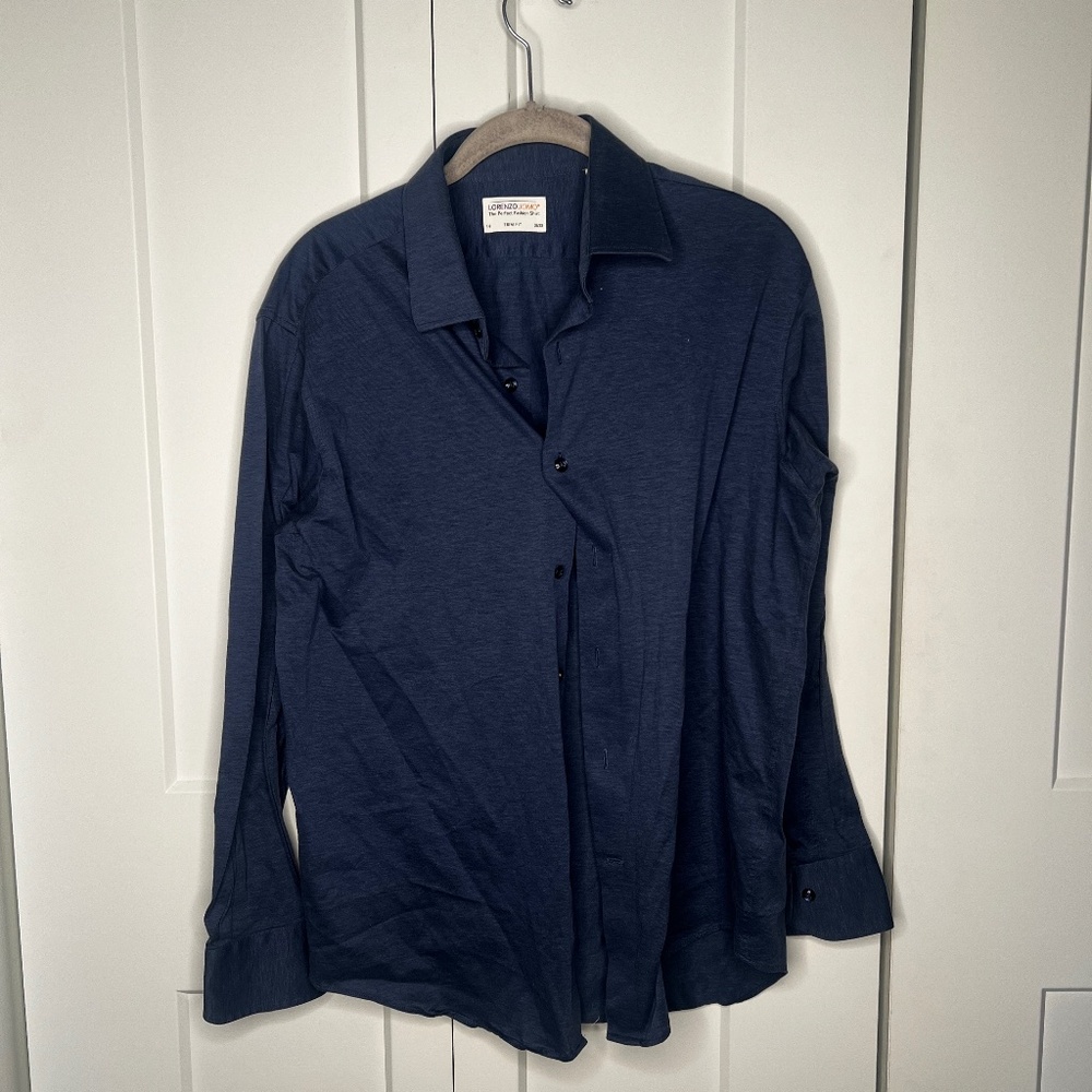 Lorenzo Uomo Trim Fit Button Down Shirt Men's Size 32 / 33